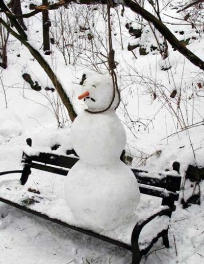 Die besten 100 Bilder in der Kategorie schnee: Schneemann erhÃ¤ngt sich - Langsamer Selbstmord