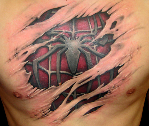 tattoo, fun, spiderman, cool