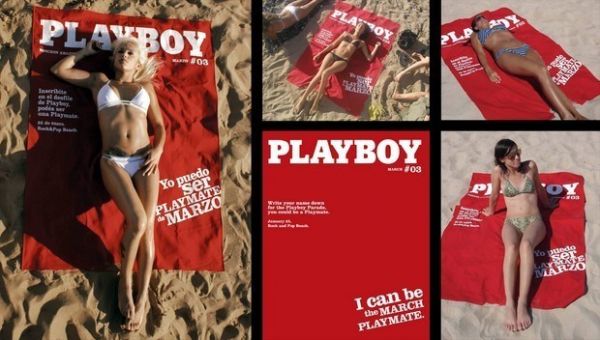 Die besten 100 Bilder in der Kategorie werbung: Playboy Handtuch Werbung