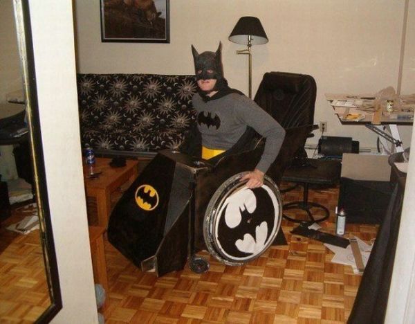 Batman mit Batmobil