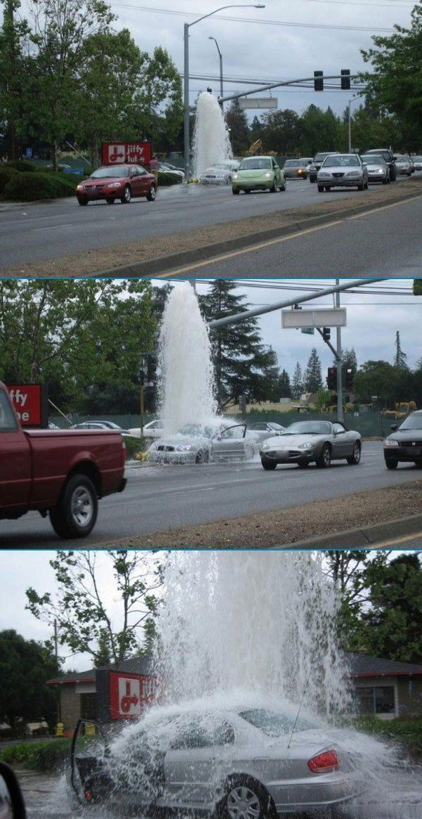 Die besten 100 Bilder in der Kategorie autos: Schlechter und feuchter Wasser-Parkplatz