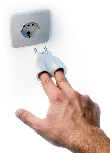 Finger-Adapter fÃ¼r Steckdosen Spass