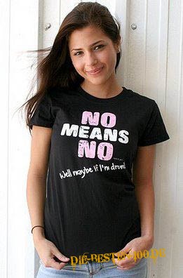 Die besten 100 Bilder in der Kategorie t-shirt_sprueche: No means NO - Well maybe if i'm drunk