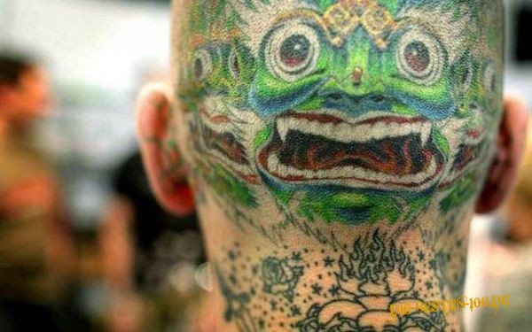 Die besten 100 Bilder in der Kategorie tattoos: Drachen-Tattoo auf Hinterkopf