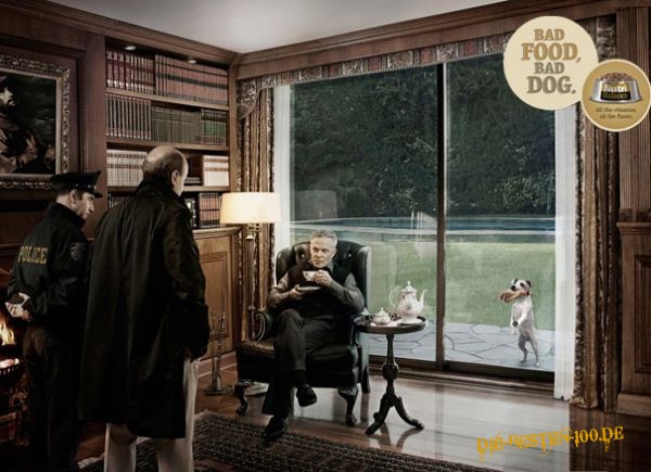 Die besten 100 Bilder in der Kategorie werbung: Bad Food, bad Dog.