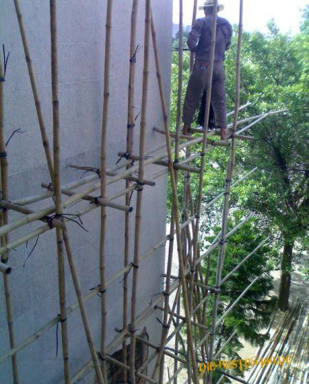 Arbeitssicherheit - Bambus-GerÃ¼st