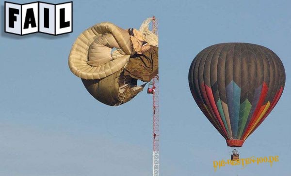 Heissluftballon-Unfall an Mast