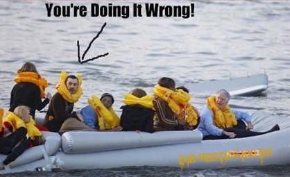 You're doing it wrong - Rettungsweste falsch angezogen