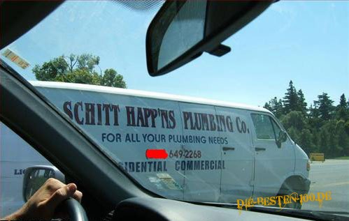 Die besten 100 Bilder in der Kategorie werbung: Schitt Happ'ns Plumbing co. 