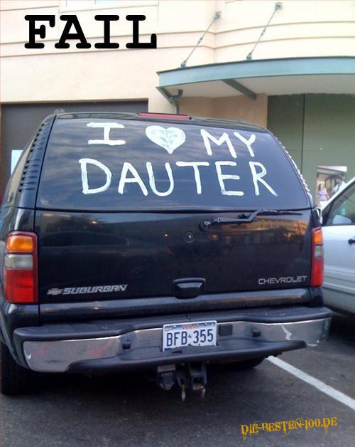 I love my dauter - FAIL