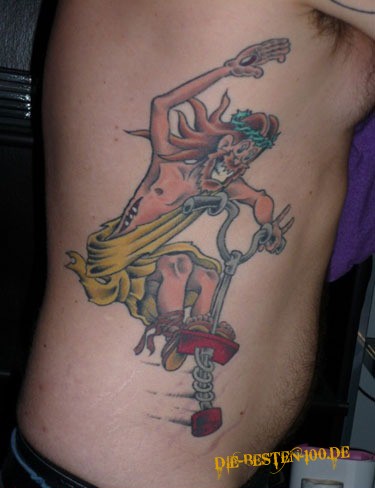Die besten 100 Bilder in der Kategorie lustige_tattoos: Bouncing Jesus Tattoo