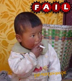 Kind raucht FAIL