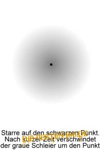 Die besten 100 Bilder in der Kategorie optischetaeuschung: Starre auf deen schwarzen Punkt. Nach kurzer Zeit verschwindet der graue Schleier um den Punkt