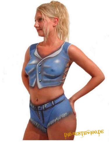Jeans-Bodypainting