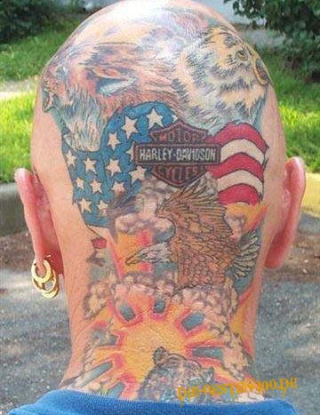 Die besten 100 Bilder in der Kategorie tattoos: Kopf-Tattoo, Harley