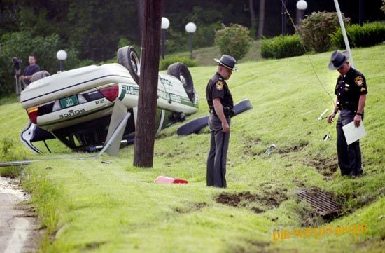 Polizei-Auto Unfall