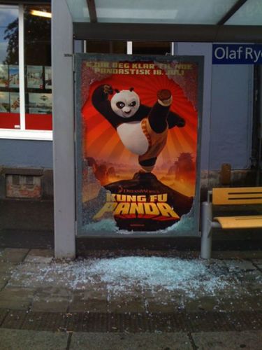 panda, glas, kaputt, kungfu
