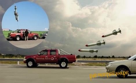 Die besten 100 Bilder in der Kategorie quatsch: Raketen-Verfolgen Auto Gag, Aufblasbare Helium Raketen
