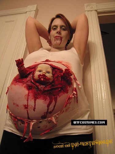 Zombie-Schwangeren-Baby Verkleidung