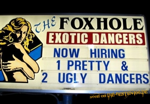 Now hiring 1 pretty and 2 ugly dancers