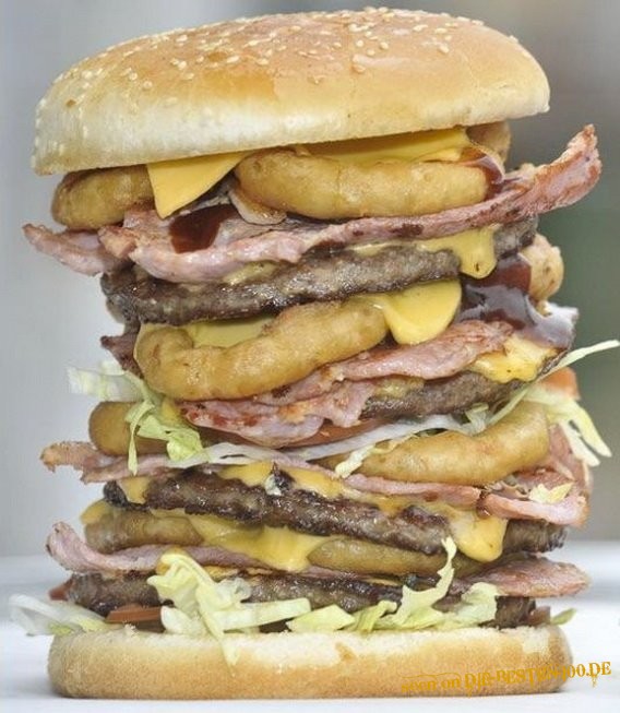 Die besten 100 Bilder in der Kategorie nahrung: Monster Cheeseburger 