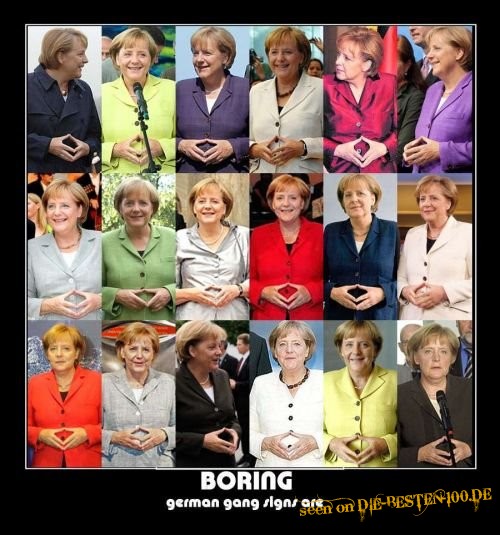 Die besten 100 Bilder in der Kategorie frauen: Boring german gang signs are - Angela Merkl