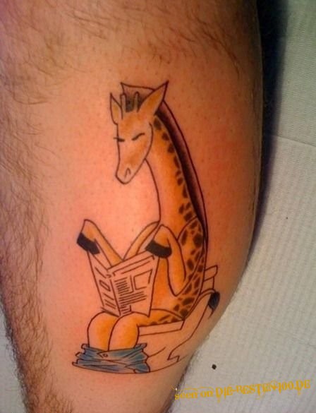 Die besten 100 Bilder in der Kategorie tattoos: kackende Giraffe