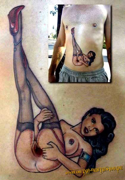 Open Vagina Woman Tattoo