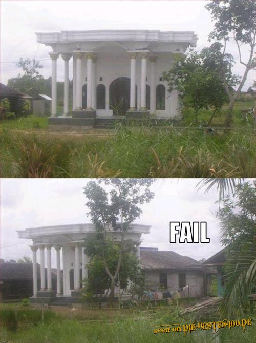 SchÃ¶ne Haus-Fassade - Portico Fail