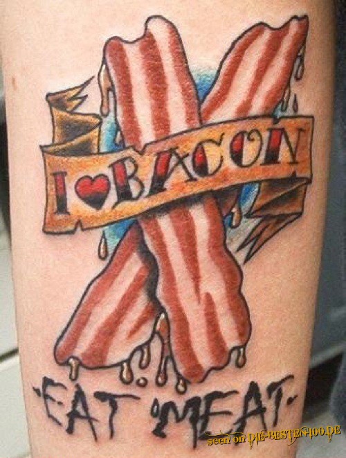 Die besten 100 Bilder in der Kategorie tattoos: I love bacon - eat me - TATTOO