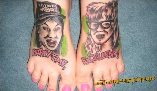 Die besten 100 Bilder in der Kategorie schlechte_tattoos: Waynes World Tattoo Partytime Excellent!