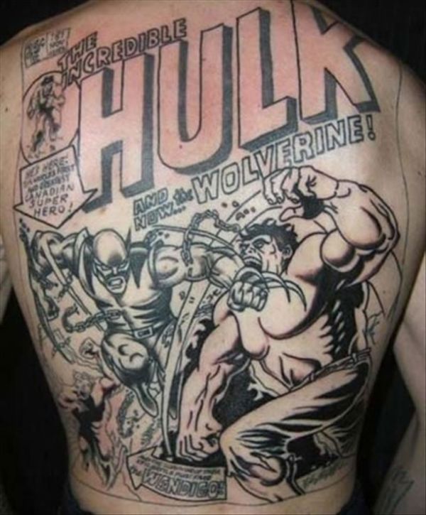 Hulk-Tattoo, Comic, Tattoo