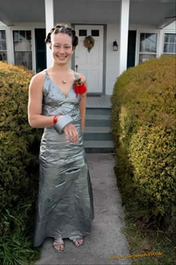 Die besten 100 Bilder in der Kategorie frauen: Klebeband Abschlussball Abendkleid - duct tape prom