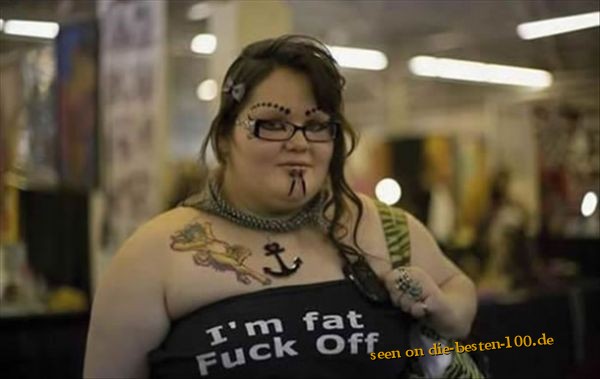 Die besten 100 Bilder in der Kategorie t-shirt_sprueche: I'm fat - fuck off