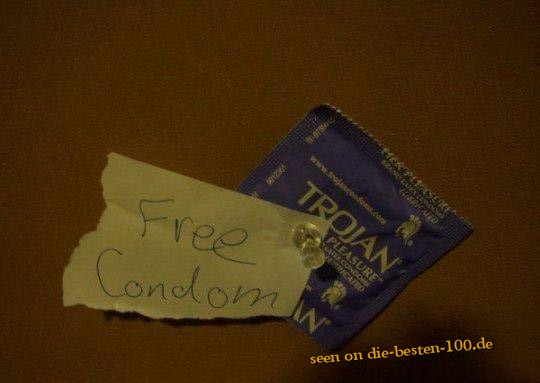 Free Condom with Pin
