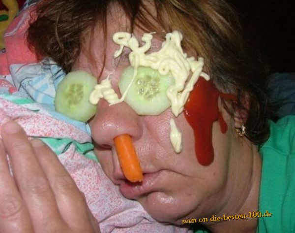 Die besten 100 Bilder in der Kategorie betrunkene: Salat-Face-Fun