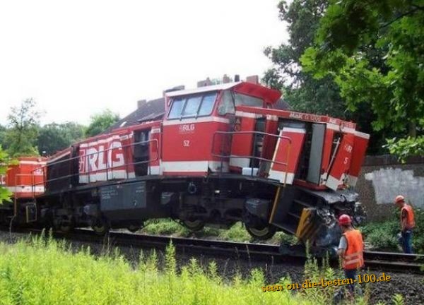 Verzogene Eisenbahn-Lok