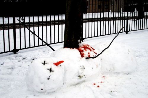 Die besten 100 Bilder in der Kategorie schnee: Schneemann, tot