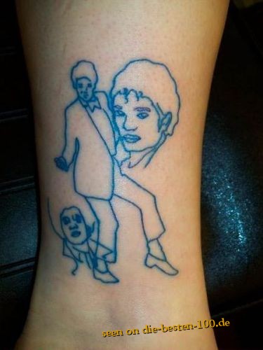 Schlechtes Tattoo - soll das Michael Jackson sein?