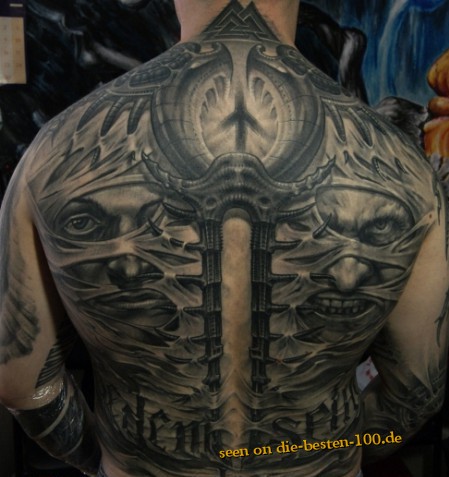 Die besten 100 Bilder in der Kategorie horror_tattoos: gut gestochenes Horror-Tattoo