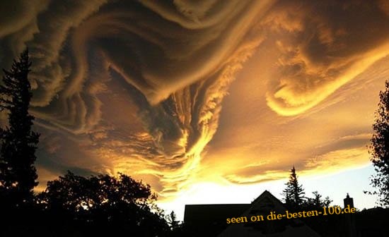 Die besten 100 Bilder in der Kategorie wolken: Wenn Gott malt - Wolkenformation in Abendsonne