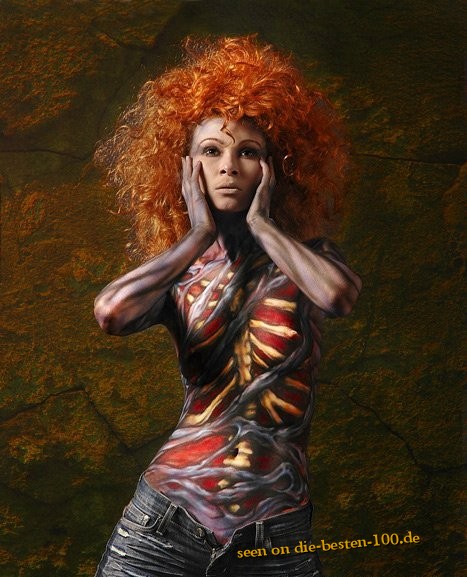 Skelett-Bodypainting