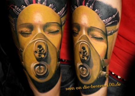 Die besten 100 Bilder in der Kategorie coole_tattoos: Masken Oberarm Tattoo