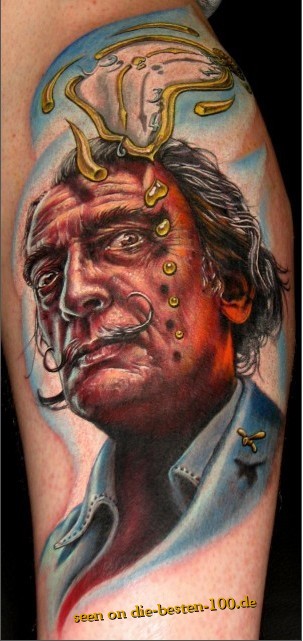 Die besten 100 Bilder in der Kategorie coole_tattoos: Salvador Dali Tattoo