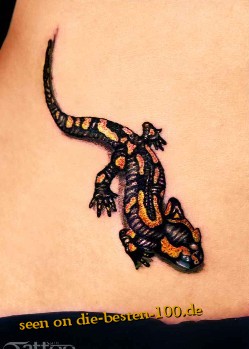 Die besten 100 Bilder in der Kategorie coole_tattoos: Feuer-Salamander Tattoo