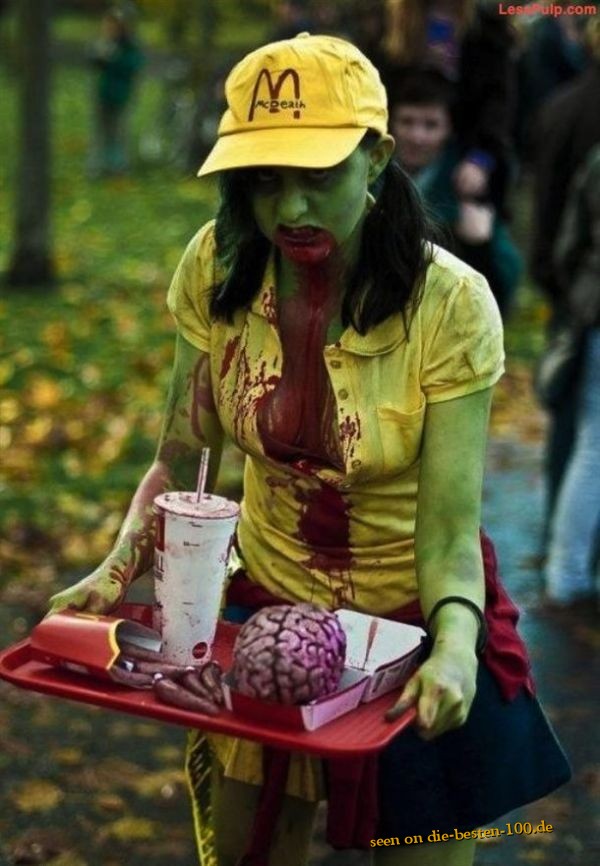 Die besten 100 Bilder in der Kategorie verkleidungen: McDonalds Zombie Brain Verkleidung Costume