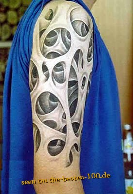 Die besten 100 Bilder in der Kategorie coole_tattoos: cooles 3D realistisches Tattoo Oberarm - Awesome Tattoo