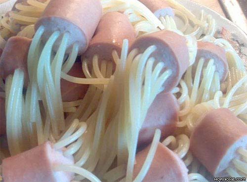 Spaghetti, Wurst