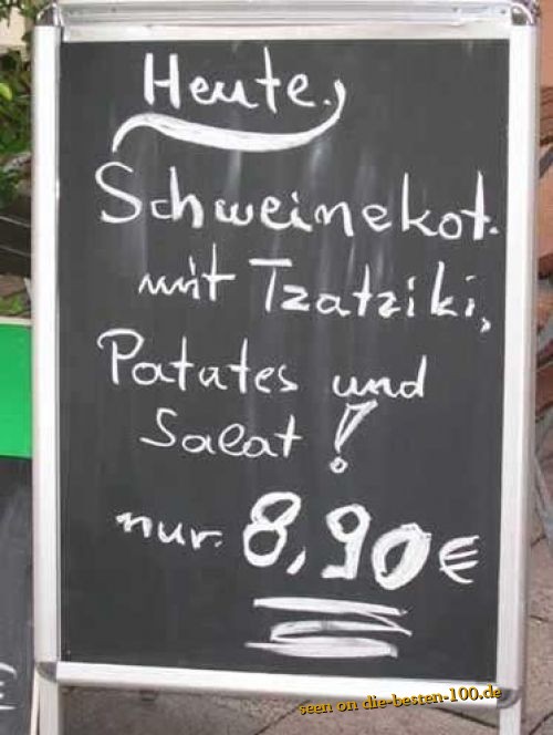 Heute Schweinekot