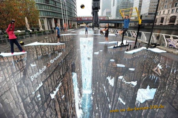 3D Reebock Commercial Street Painting Art